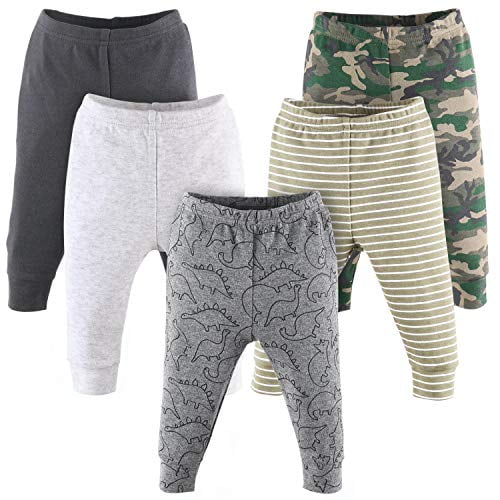 Pantalon Bébé Garçon Camouflage The Peanutshell et Dinosaure, Ensemble de 5 Pcs, 6 Mois