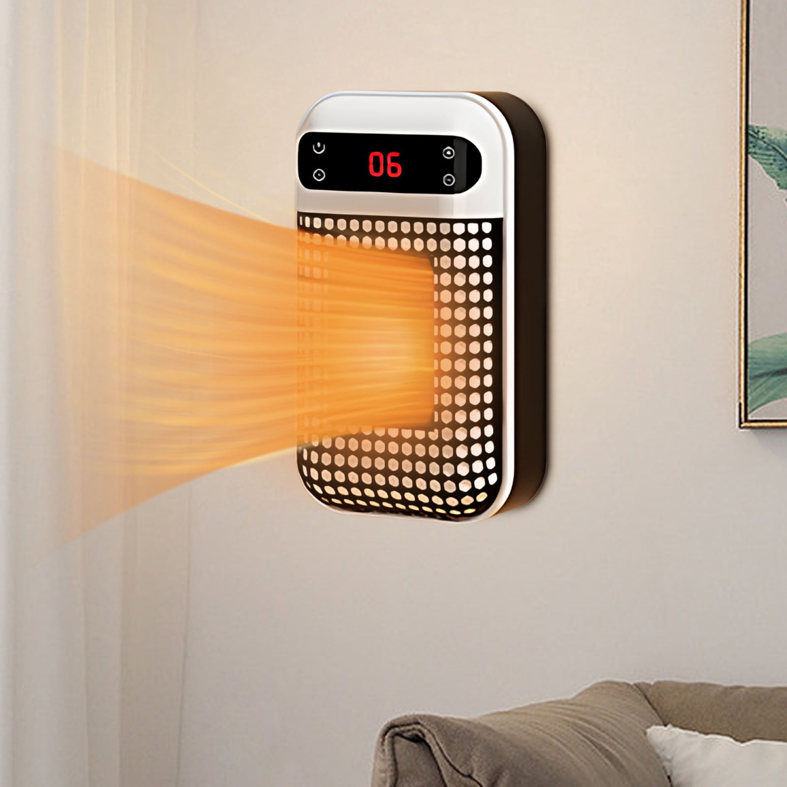 Vggrvlo Space Heater 1500W Portable Electric Heaters for Indoor Use with Heating and Fan Modes 9.5ft/s Portable Electric Heaters for Bedroom, Office and Indoor Use