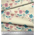 thumbnail image 3 of Soimoi Poly Crepe Fabric Floral,Tree & Owl Kids Print Fabric by The Yard 52 Inch Wide, 3 of 3