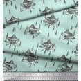 thumbnail image 3 of Soimoi Green Poly Georgette Fabric Cedar Tree & Mountain Nature Print Fabric by the Yard 52 Inch Wide, 3 of 5