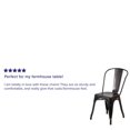 thumbnail image 2 of Commercial Grade 4 Pack Black-Antique Gold Metal Indoor-Outdoor Stackable Chair, 2 of 9