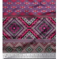 thumbnail image 1 of Soimoi Moss Georgette Fabric Geometric Southwestern Print Fabric by the Yard 42 Inch Wide, 1 of 3