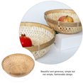 thumbnail image 4 of Panier Tressé 1 Pce Panier de Rangement en Bambou Panier à Pain Conteneur de Rangement pour Fruits, 4 of 8