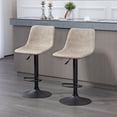 thumbnail image 2 of HOMCOM Adjustable Bar Stools Set of 2, Swivel Barstools with Back, 2 of 10