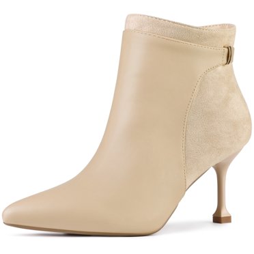BLISSFUL STEP Bottine à Talon Aiguille pour Femme à Bout Pointu avec Fermeture Éclair Latérale