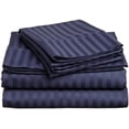 thumbnail image 1 of 500 Thread Count 4 Piece Quality Sheet Set 18 Inch Deep Pocket 100% Egyptian Cotton Stripe Pattern, 1 of 4