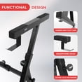 thumbnail image 3 of PYLE Keyboard Stand &acirc; Universal Heavy-Duty Z Style Piano Stand, Adjustable Height & Width, Very Sturdy Portable & Foldable D, 3 of 7