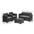 thumbnail image 2 of Costway 4PCS Patio Sofa Loveseat Cushioned Made In Italy Gray, 2 of 9