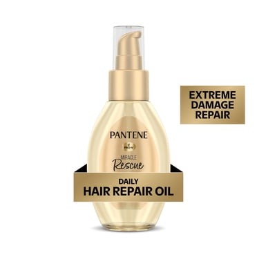 Pantene Regenerative Hair Oil, Miracle Rescue, Extreme Damage Repair, Reduce Frizz add Shine, Heat Protection, Silicone Free, 60 mL