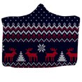 thumbnail image 2 of Agiferg Winter Christmas Pattern Wear Cap Home Blanket Children's Blanket Hooded Shawl, 2 of 3
