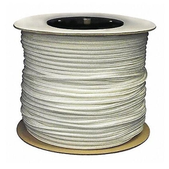 CORDAGE SOURCE Solid Braided Nylon Rope 3/8-Inch by 500-Feet White