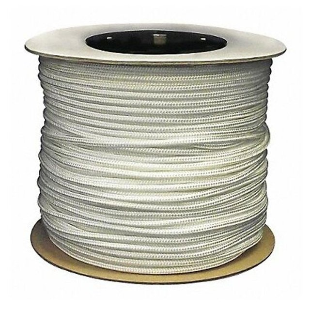 CORDAGE SOURCE Solid Braided Nylon Rope 3/8-Inch by 500-Feet White