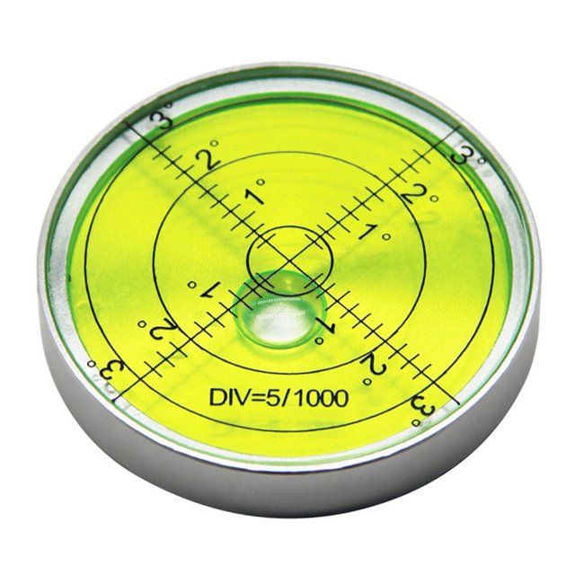 1Pc Metal Horizontal Bubble High Precision Level Bubble Round Level 60*10Mm