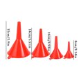 thumbnail image 3 of Oleegame 2PC 4Pcs Liquid Use Red Plastic Funnel Plastic Mouth Plastic Oiling Size Funnel Oil Plastic Funnel Red, 3 of 4