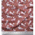 thumbnail image 1 of Soimoi Poly Georgette Fabric Dot,Star & Unicorn Animal Printed Fabric 1 Yard 52 Inch Wide, 1 of 3