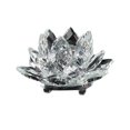 thumbnail image 1 of Birdeem Colored Crystal Glass Lotus Candle Tea Lamp Holder Buddhist Candle, 1 of 9