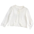 thumbnail image 1 of Chandails à Capuchon pour Bébé, Enfants, à la Mode, Doux, Couleur Unie, Ample, à Boutons, Perforé, Col Rond, à Manches Longues, Veste à Capuche Décontractée/veste, Nouvelles Vestes d'Automne, Manteau d'Hiver, Blanc 90, 1 of 3