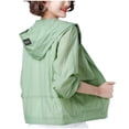thumbnail image 1 of TACILIP Vestes Courtes de Protection Solaire pour Femmes Grande Taille à Fermeture Éclair, Chandail à Capuchon à Manches Longues, Vestes d'Automne, Manteau Décontracté et Tendance, Vestes d'Extérieur avec Poches, Vêtements d'Automne pour Femmes, 1 of 3