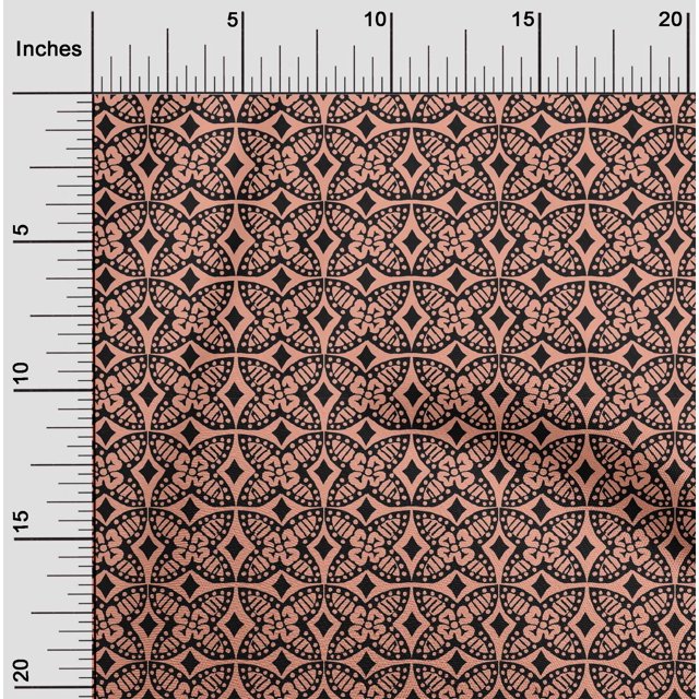 oneOone Georgette Viscose Fabric Floral Block Decor Fabric Printed BTY 42 Inch Wide