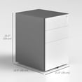 thumbnail image 3 of Vinsetto 3 Drawer File Cabinet Steel Lockable Filing Cabinet with Wheels, 3 of 9