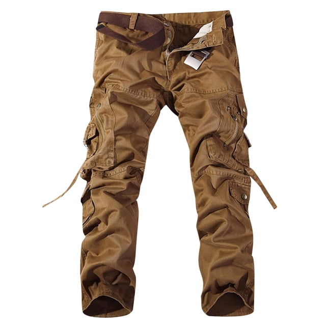 CEHVOM Pantalon Décontracté pour Homme, Ample, à Multiples Poches, Délavé, Extérieur, Pantalon
