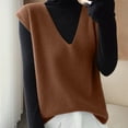 thumbnail image 2 of Women's Deep V - Neck Loose - Fitting Sleeveless Knit Vest - Soft, Versatile for Layering, Available in Multiple Colors, 2 of 5