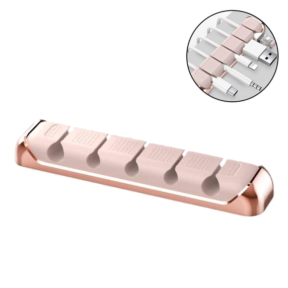 Cable Organizer Holder 5 Slots Desktop Cord Wire Clips Keeper for Organizing USB Cable/Power Cord/Wire Home Office and Car