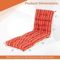 thumbnail image 3 of Gymax 73'' Lounge Chaise Cushion Padded Recliner Cushion Orange, 3 of 6