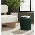 thumbnail image 2 of Meridian Furniture Aphia Green Boucle Fabric Ottoman/Stool, 2 of 4