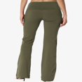 thumbnail image 2 of Pantalon de Yoga Décontracté pour Femmes Grande Taille, Basique, Taille Repliable, Confortable, en Coton Extensible, Coupe Bootcut, 2 of 7