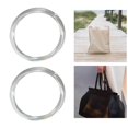 thumbnail image 4 of 2 Pcs Poignées de Sac à Main pour Femmes Cadre de Remplacement DIY Fait Main pour Sac à Main Transparent Rond, 4 of 8