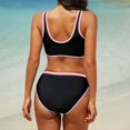 thumbnail image 4 of XMMSWDLA Tankini Swimsuits for Women Tummy Control Women'S Solid Color Color Conservative Split Swimsuit Set with Color Blocking Bikinis Sets for Women, 4 of 5