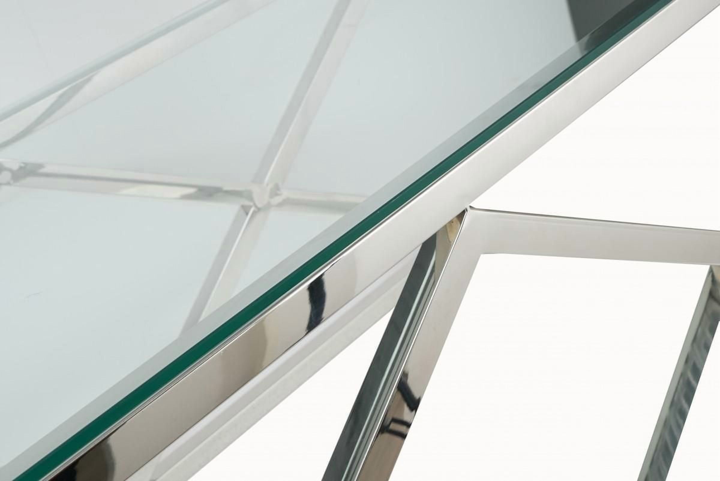 Yalda Sofa Table, Silver