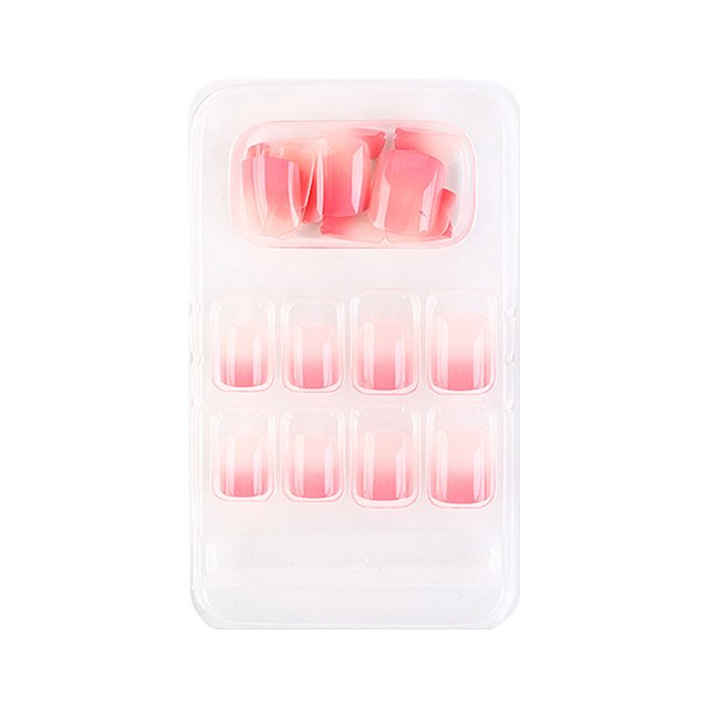 ziyahi False Nail Wearable Perfect Matching Simple to Wear No Irritating Odor Fake Fingernail Breathable Press Type Adjustable Paster Type 16 Type 18 F741 1Set