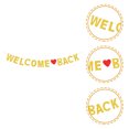 thumbnail image 2 of Glitter Gold Welcome Back Banner Hanging Welcome Back Sign Banner for Party, 2 of 8
