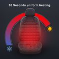 thumbnail image 4 of 12V Universal Heated Car Seat Black in Color with Temperature Control and Low Power Consumption 1.6m Power Cord Included, 4 of 8