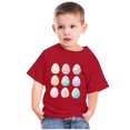 thumbnail image 4 of Penkiiy T-Shirts de Pâques pour Enfants Tout-Petits Garçons Filles Mode Pâques Oeufs de Pâques Imprimé Col Rond Imprimé Manche Courte Haut 13 Ans Rouge, 4 of 4