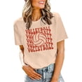 thumbnail image 1 of Fgnfyis T-Shirts Femmes Chandails de Volleyball T-Shirts d'Équipe de Volleyball Hauts Graphiques de Volleyball Chandails Décontractés à Manches Courtes T-Shirts pour Femmes Beige TTG, 1 of 3