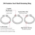 thumbnail image 4 of Retaining Rings, 50 Pcs External Circlips C-Clip Snap Rings, 304 Stainless Steel, For Axles, Shafts & Other Moving Parts (23mm), 4 of 8
