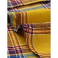 thumbnail image 5 of INSPIRE CHIC Women's Point Collar Short Cap Sleeves Plaids Button Down Shirt Yellow XL, 5 of 5