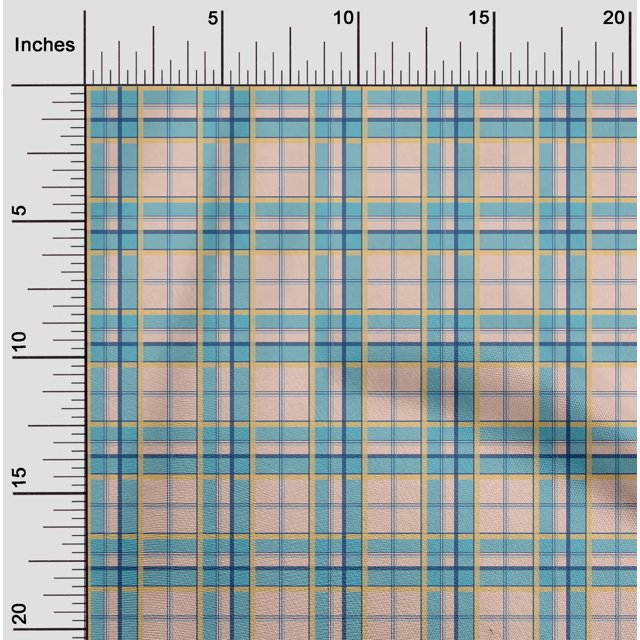 oneOone Silk Tabby Fabric Madras Check Printed Craft Fabric BTY 42 Inch Wide