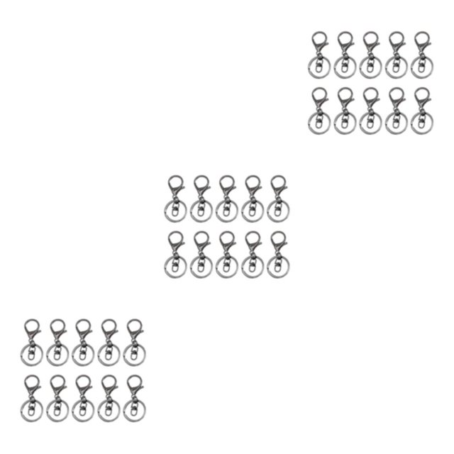 VONKY 10pack/lot multifunctional Metal Key Chain Snap Hooks For DIY Jewelry Accessories Gun black 3Set