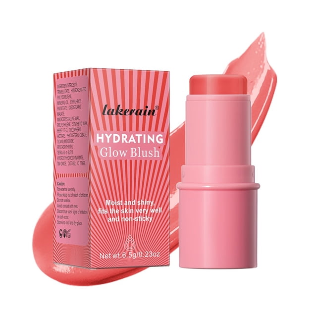 TopLLC Waterlight Powder Blusher Stick Naturally Brightens The Silhouette Fine Flash High Gloss Powder Blusher Stick a blusher