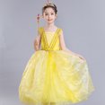 thumbnail image 3 of Robe Princess Belle Robe Bouffante à Étages Fête de Noël Déguisement Fantaisie pour Petite Fille, 3 of 6