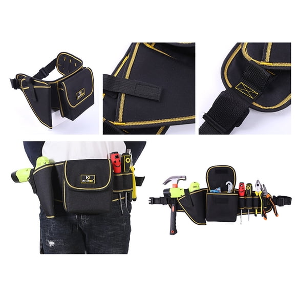 XZNGL Pocket Tool Belts with Quick Release Buckle- Heavy Duty Detachable & Adjustion Utility Belt,Work Apron for Men and Women,For Electrician,Carpenter,Construction