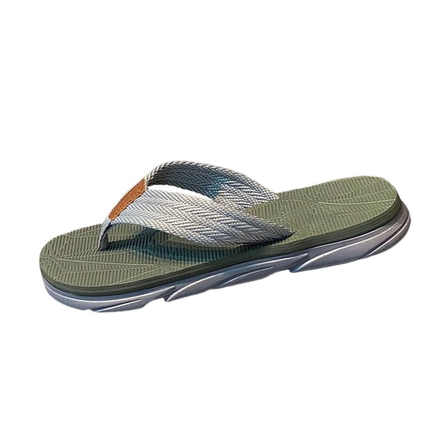SBYOJLPB Men's Versatile Wear Slippers Plus-Size Shoes Spring Summer Style Trendy Comfortable Thick-Soled Rubber Flops Beach Sandals