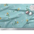 thumbnail image 2 of Soimoi Poly Georgette Fabric Leaves & Rose Flower Decor Fabric Printed Yard 42 Inch Wide, 2 of 3