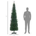 thumbnail image 3 of HOMCOM 7' Pencil Christmas Tree, Slim Artificial Xmas Tree with Realistic Branches, Sturdy Stand, Green, 3 of 9