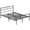 Black, variant on HOMCOM Full Bed Frame Metal Platform Bed Frame with Headboard Steel Slat
