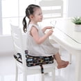 thumbnail image 3 of Huanglei Dining Chair Booster Cushion Faux Leather Seat Portable And Non Slip Design For Dining Tables Easy To Clean Suitable For Ages And Up Blue Booster Seat For Kitchen Chair Portable, 3 of 3